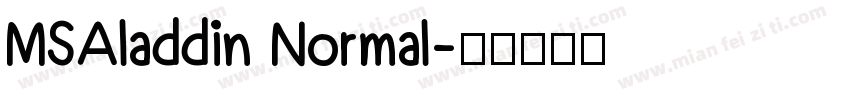 MSAladdin Normal字体转换